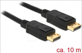 84862 Cable 4K DisplayPort 1.2 male > DisplayPort male, black, 10 m