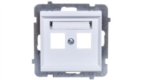 Sonata Obudowa Gniazda Podwójnego Typu Keystone Prosta Biały Mat Gpk-2R/P/75