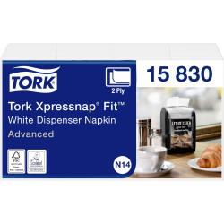 Tork 15830 Xpressnap Fit Paper Napkins FSC Certified Recycled Material