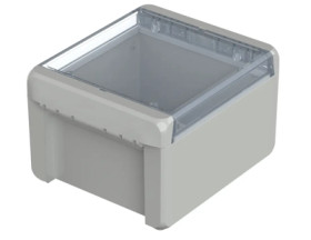 PC enclosure, (L x W x H) 151 x 125 x 90 mm, light gray (RAL 7035), IP66, 96023235