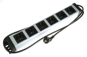 Przedłużacz 1.4m 6 gniazda Przedłużacz z gniazdami typ Typ F - niemieckie Schuko 16A 250 V AC
