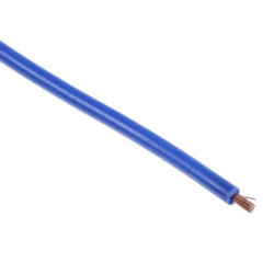 Przewód jednożyłowy linkowy, 2491X, 0,5 mm², 16/0,2 mm, 20 AWG, PVC, 500 V, Niebieski, dł. 100m, RS PRO