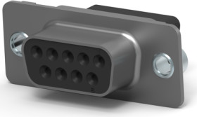 D-Sub socket, 9 pole, standard, unequipped, straight, crimp connection, 1658643-1