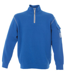 Sweter, 987107, Unisex, XL, XL, Królewski niebieski, Bawełna 35%, Poliester 65