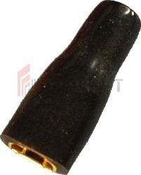 ZKF-2.5mm2-4.8BK Konektor żeński złocony, czarna osłona