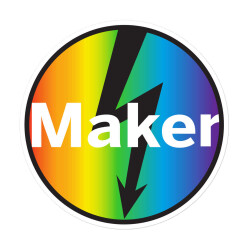 Rainbow Stickers - Maker Zap Sticker