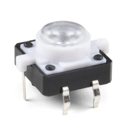 12x12x7.3mm Illuminated Micro TACT Switch Button - White