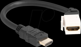 90319 Keystone module, HDMI plug / socket 45°, 20 cm, black