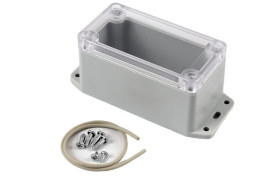 Obudowa ogólnego użytku Poliwęglan szerokość zew. 50 mm długość zew. 95 mm wys. zew. 50 mm Hammond IP65 Jasnoszary