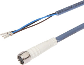 Kabel połączeniowy, 2m, M8 żeński (gniazdo) 3pin prosty, Końcówka wolna, 3x0,34mm², VK20L075