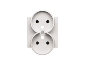 SIMON 55 Pokrywa gniazda podwójnego do: SGZ2CM jasnoszary mat TGZ2MZP/114 KONTAKT SIMON