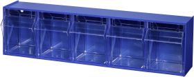 Allit 464430 Magazynek z otwieranymi pudłami VarioPlus ProFlip 5 (S x W x G) 600 x 165 x 135 mm niebieski, przeźroczysty