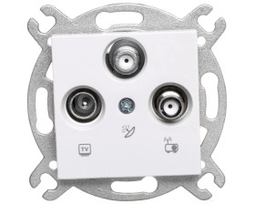 Karre Gniazdo Tv-2xsat, Kolor Biały / 90963653