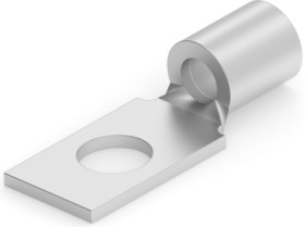 Uninsulated rectangular contact tab with hole, 2.62-6.64 mm², AWG 12 to 10, 5 mm, 321558