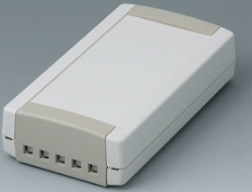 ABS enclosure, (L x W x H) 154 x 84 x 38 mm, gray white (RAL 9002), IP40, B1065465