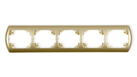 Trend Ramka Pozioma Pięciokrotna Złoty 6Rh-5