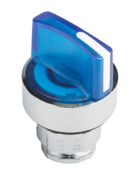 Napęd przełącznika 2 położeniowy niebieski z podświetleniem bez samopowrotu ZB4BK1263