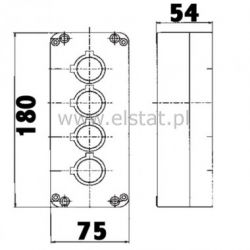 Kaseta sterownicza 4 przyciskowa szara Giovenzana