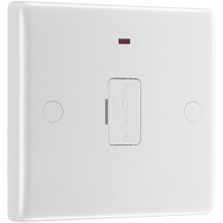 BG 857 White Nexus Moulded Unswitched 13A Fused Connection Unit Indicator &amp; Flex