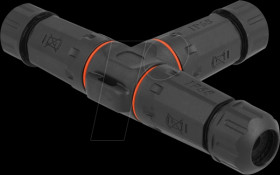 86916 Kabelverbinder T-Form für Außenbereich 2 Pin, IP68 schwarz