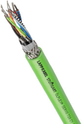 PVC encoder cable ÖLFLEX SERVO 728 CY 12 x 4 x 2x0.34 mm² + 4x0.5 mm², AWG 21, shielded, green, 1020110