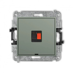 MINI Mechanizm gniazda głośnikowego pojedynczego, bez pola opisowego szałwiowy 61MGGBO-1