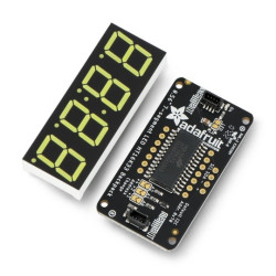 Moduł 4-cyfrowego wyświetlacza 7-segmentowego 0,56'' Backpack - biały I2C - STEMMA QT/Qwiic - Adafruit 1002