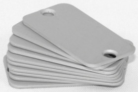 End plate, aluminum, (L x W x H) 42.43 x 22.93 x 1.63 mm, blue, for series 1455D, 1455DALBU-10