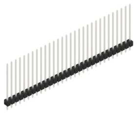 Pin header, 30 pole, pitch 2.54 mm, straight, black, 10048937