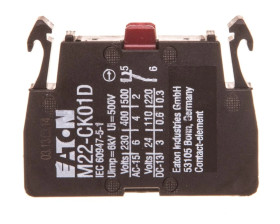 Styk pomocniczy 1R montaż do ścianki tylnej M22-CK01D 262510