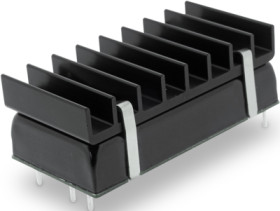 Heatsink, (L x W x H) 50.8 x 25.4 x 7.6 mm, 9 K/W, black anodized, TEN-HS8