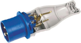 Adapter do przedłużacza sieciowego 16A Wtyczka, gniazdo 230 V 2P + E RS PRO Niebieski IP20