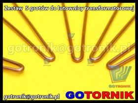 Zestaw 5szt. grotów miedzianych do lutownicy transformatorowej