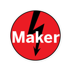 Maker Zap Sticker - Red