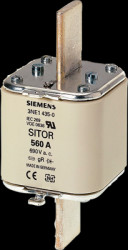 NH fuse NH3, 800 A, gR, 440 V (DC), 600 V (AC), 100 kA breaking capacity, 3NE1438-1