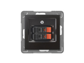 IMPRESJA Gniazdo głośnikowe podwójne antracytowe GG-2Y/m/50 OSPEL