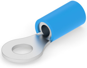 Insulated ring cable lug, 1.04-2.62 mm², AWG 16 to 14, 4.34 mm, M4, blue, 8-34160-1