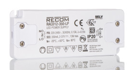 Sterownik LED napięcie wyjciowe: 2 → 37V dc 350mA napięcie wejściowe: 198→ 264 V ac stabilizowany prądowo