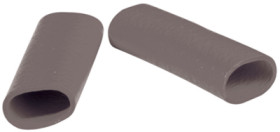 Protection and insulating grommet, inside Ø 10 mm, L 35 mm, gray, PCR, -30 to 90 °C, 02010007013