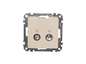 SEDNA DESIGN & ELEMENTS Gniazdo R/TV przelotowe (10dB) beżowy SDD112478R SCHNEIDER ELECTRIC