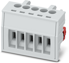 Socket, 5 pole, pitch 3.5 mm, straight, gray, 1084024