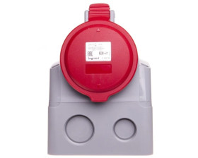 Gniazdo stałe 5P 32A 400V czerwone IP44 P17 TEMPRA PRO 555259