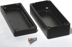 Aluminum die cast enclosure, (L x W x H) 175 x 80 x 60 mm, black (RAL 9005), IP68, 1590Z135BK