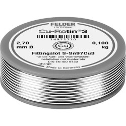 Felder 14972710 Cu-Rotin Solder Lead-free Sn97Cu3 0.100 kg 2.7 mm