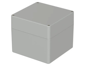 PC enclosure, (L x W x H) 122 x 120 x 105 mm, light gray (RAL 7035), IP66, 02228094