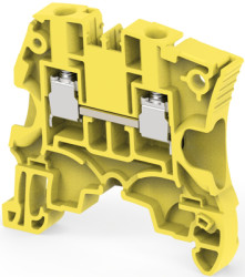 Screw terminal block, screw connection, 6.0 mm², 2 pole, 41 A, 8 kV, yellow, 1SNK506060R0000