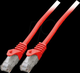 K8104RT.1 Cat.6 U/UTP patch cable CCA, 1 m, red