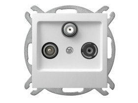 IMPRESJA Gniazdo antenowe RTV-SAT przelotowe białe GPA-YSP/m/00 OSPEL