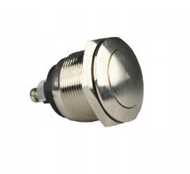Fi 19mm Vandal-Proof Metal Momentary Monostable NO Button Switch PBS-28B, Convex