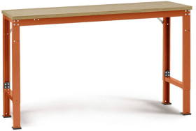 Manuflex AU7085.2001 Stół roboczy UNIVERSAL z wielowarstwową płytą, szer. X gł. X wys. = 1750 x 800 x 722-1022 mm czerwo